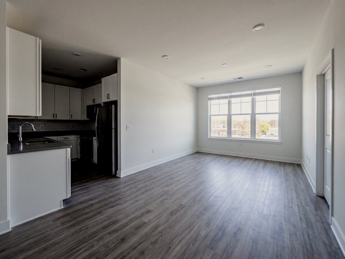 Empty apartment unit cleaned and ready for the next resident